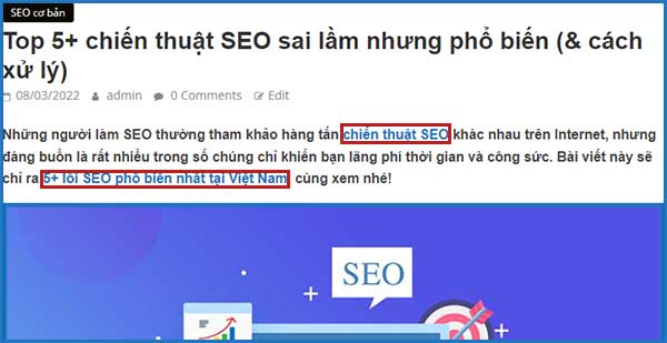 Ví dụ về liên kết link trong mắt người dùng | Ychoc.com