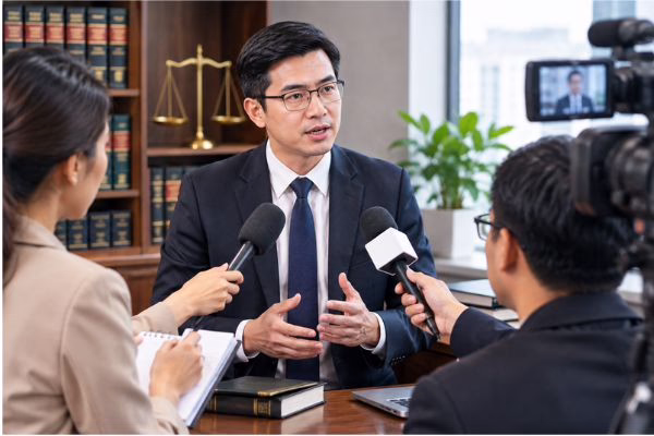 Các luật sư thường được báo giới liên hệ để cung cấp thông tin pháp lý liên quan đến một sự vụ nào đó được dư luận quan tâm