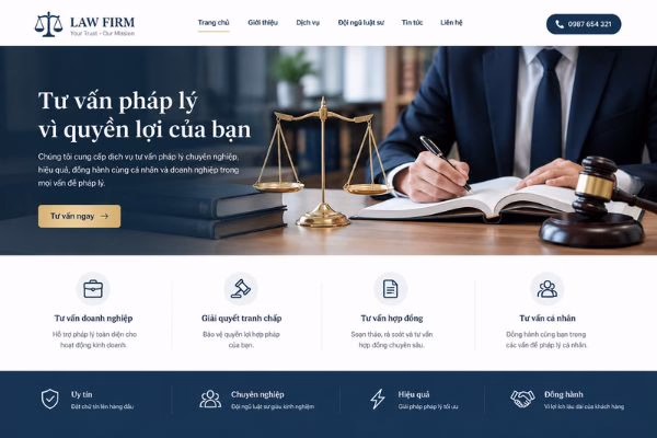 Mẫu website công ty luật