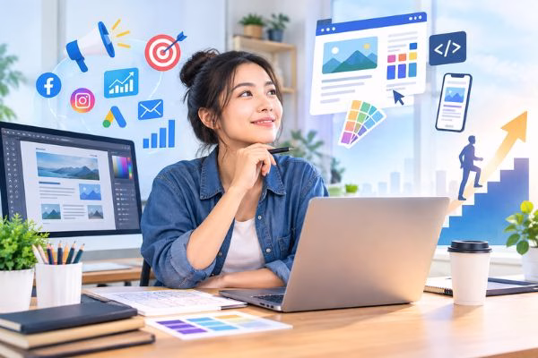 Phát triển sự nghiệp Digital Marketing và Web Designer